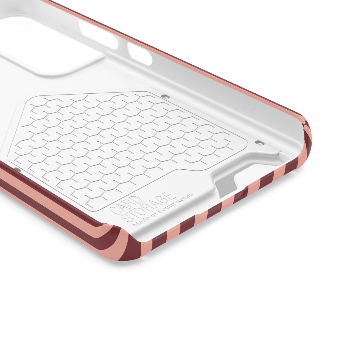 Burgundy Blush Striped Phone Case