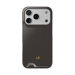 Personalized Charcoal Black Striped Phone Case