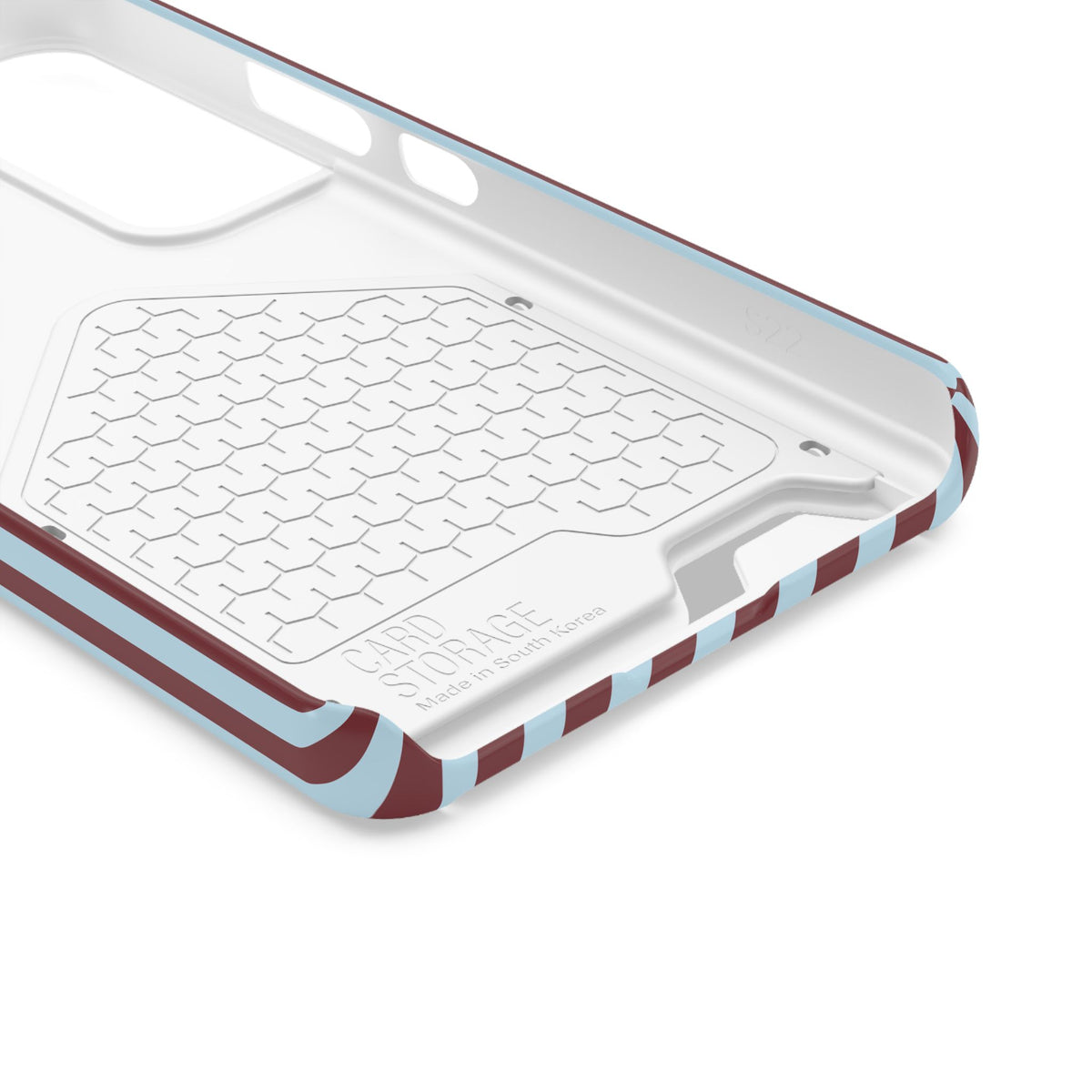 Burgundy Blue Striped Phone Case