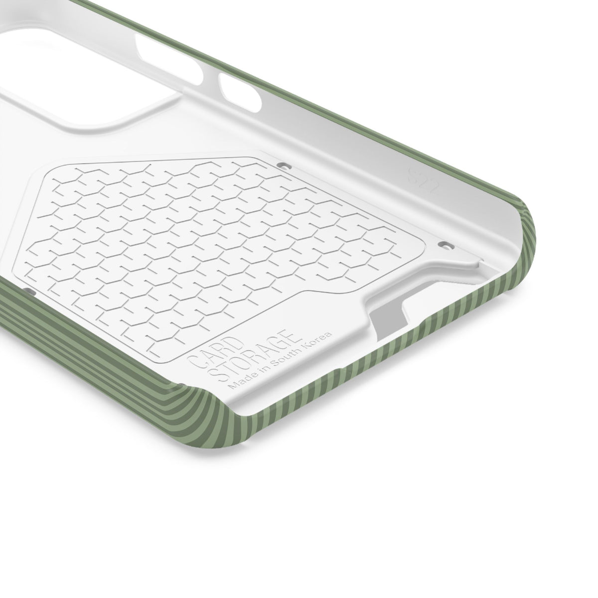 Personalized Sage Green Striped Phone Case