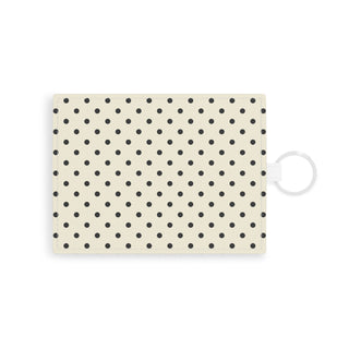 Cream polka dot card holder wallet