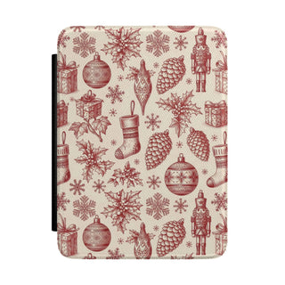 Nutcracker Christmas Kindle case in red and cream