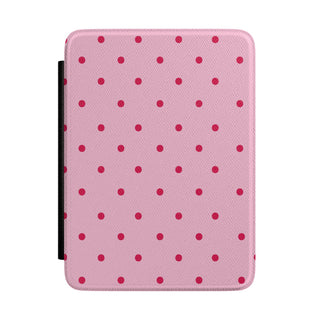 Pink and red polka dot Kindle case