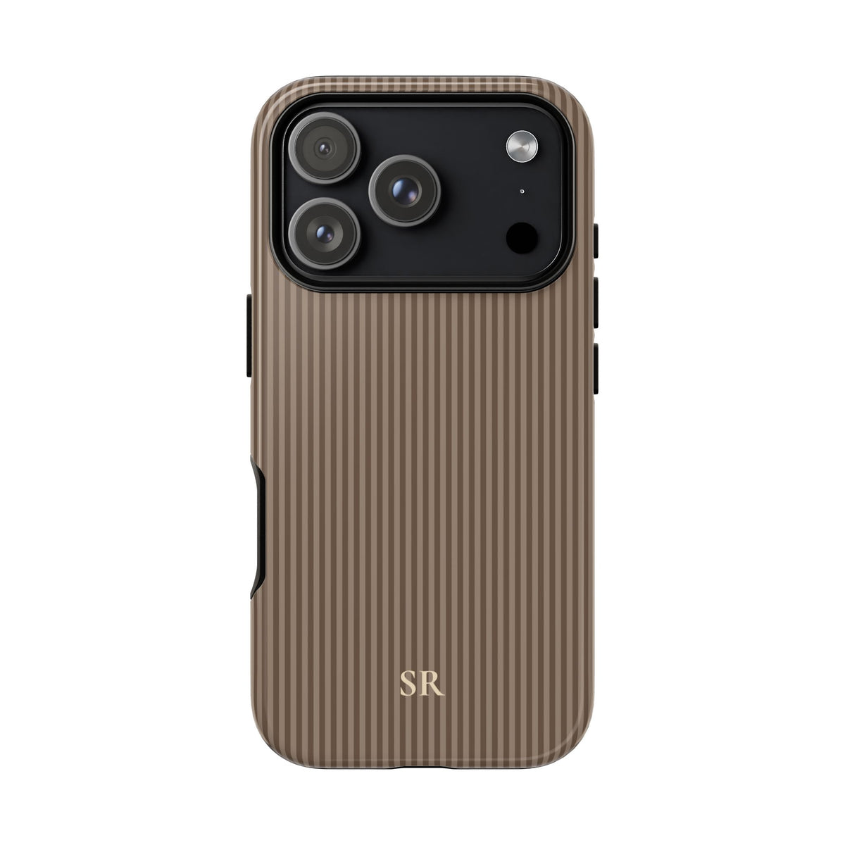 Personalized Hazelnut Striped Tough Phone Case