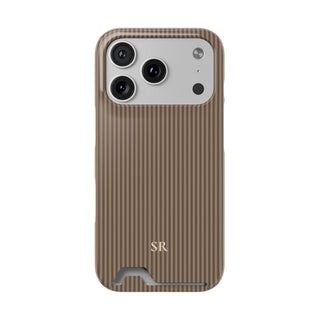 Personalized Hazelnut Striped Phone Case