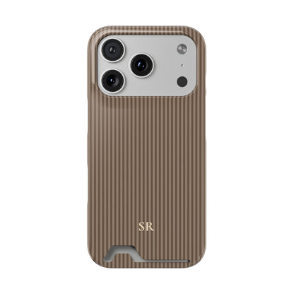 Personalized Hazelnut Striped Phone Case