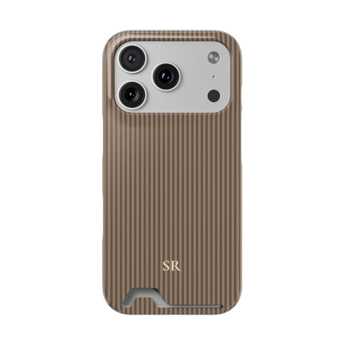 Personalized Hazelnut Striped Phone Case