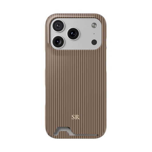 Personalized Hazelnut Striped Phone Case