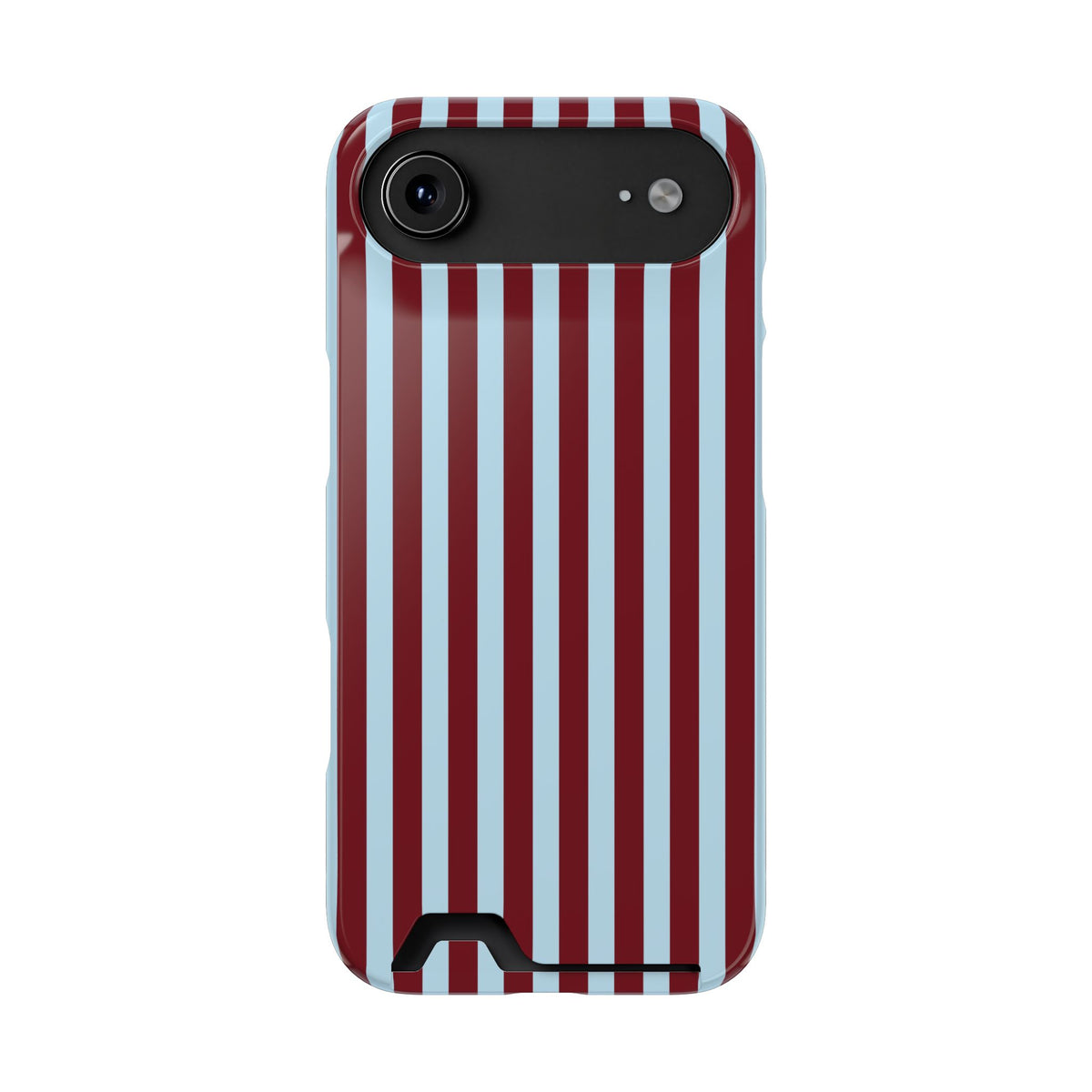 Burgundy Blue Striped Phone Case