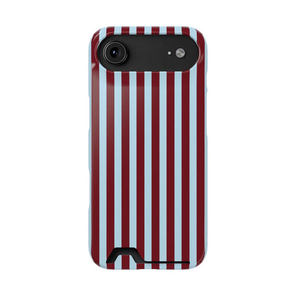 Burgundy Blue Striped Phone Case