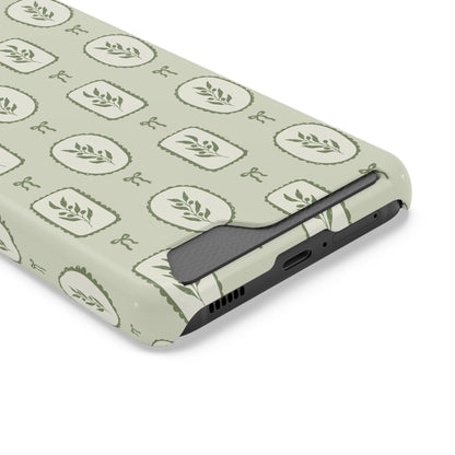 Sage Botanical Bow Phone Case