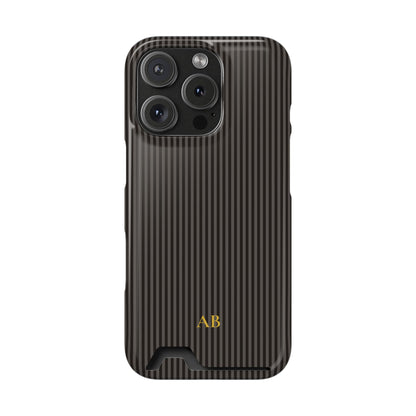 Personalized Charcoal Black Striped Phone Case