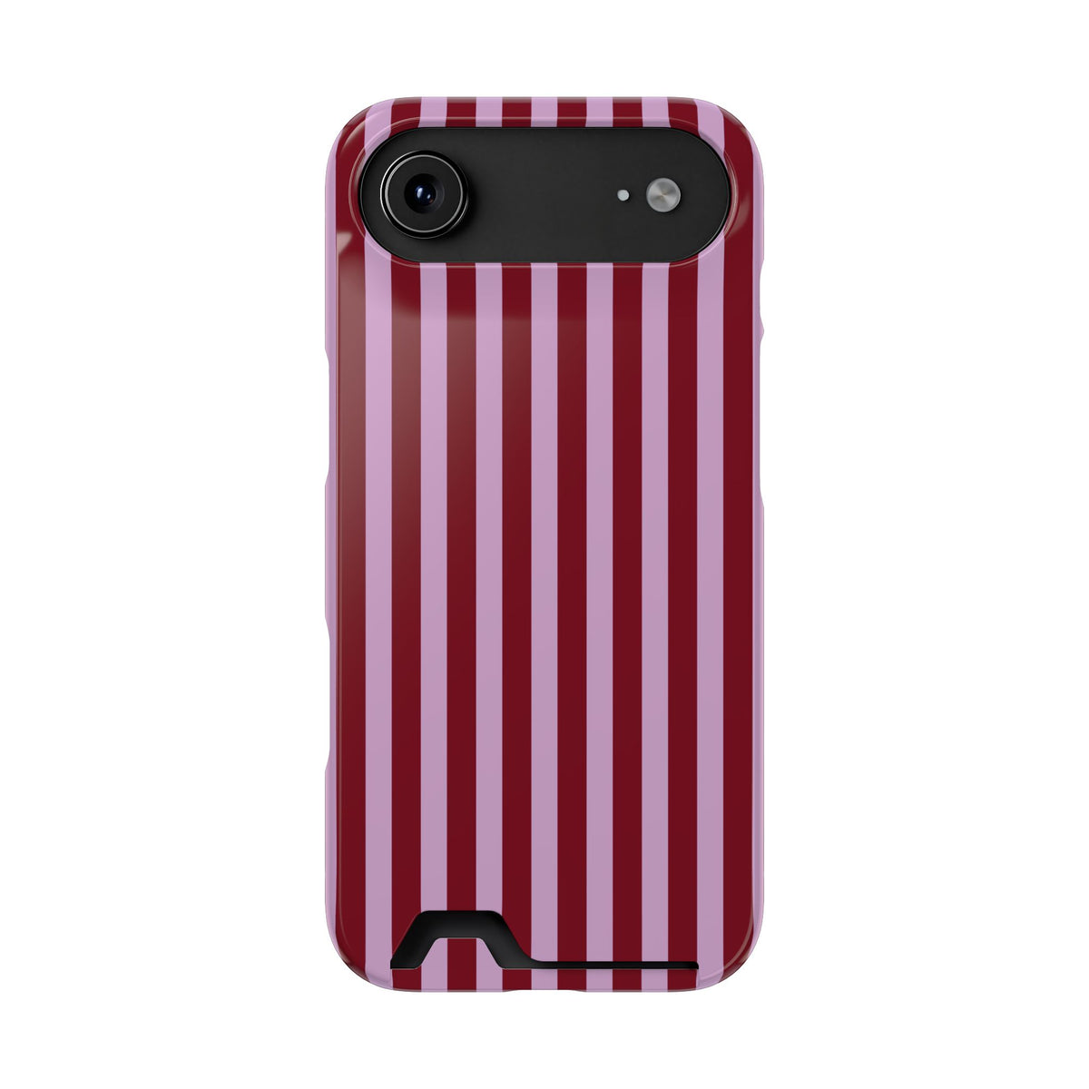 Burgundy Pink Striped Phone Case