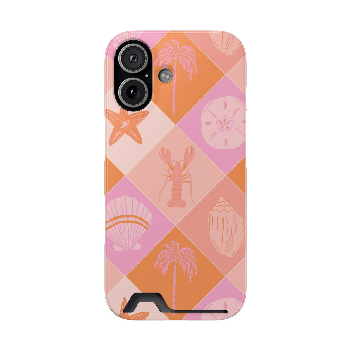 Pink Coastal Check Phone Case