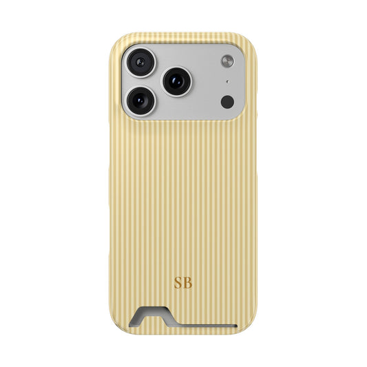 Personalized Butter Yellow Striped Phone Case