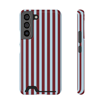 Burgundy Blue Striped Phone Case