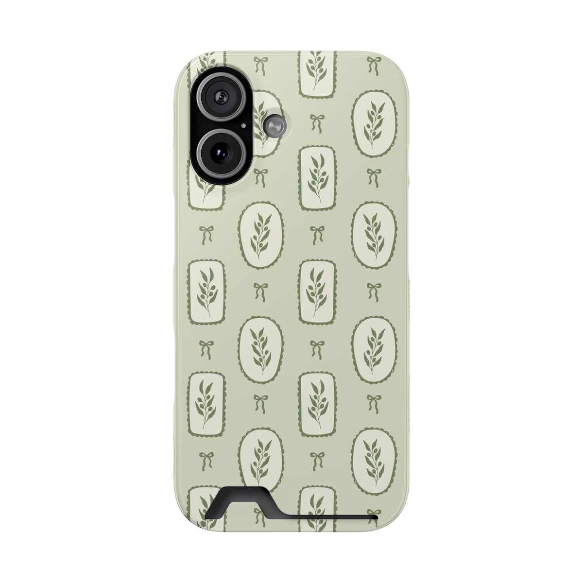 Sage Botanical Bow Phone Case