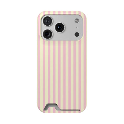 Pink Cream Striped Phone Case