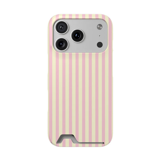 Pink Cream Striped Phone Case