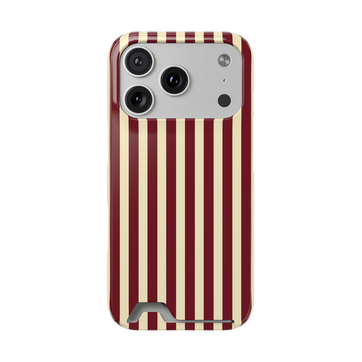 Burgundy Butter Yellow Striped Phone Case
