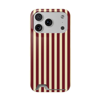 Burgundy Butter Yellow Striped Phone Case