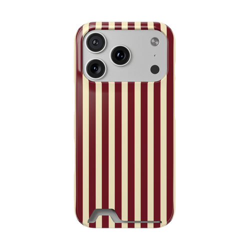 Burgundy Butter Yellow Striped Phone Case