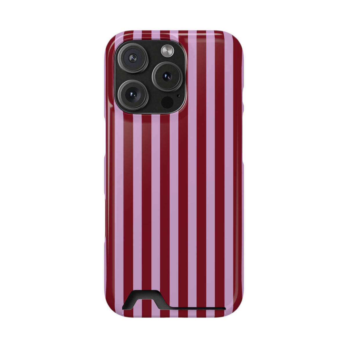 Burgundy Pink Striped Phone Case