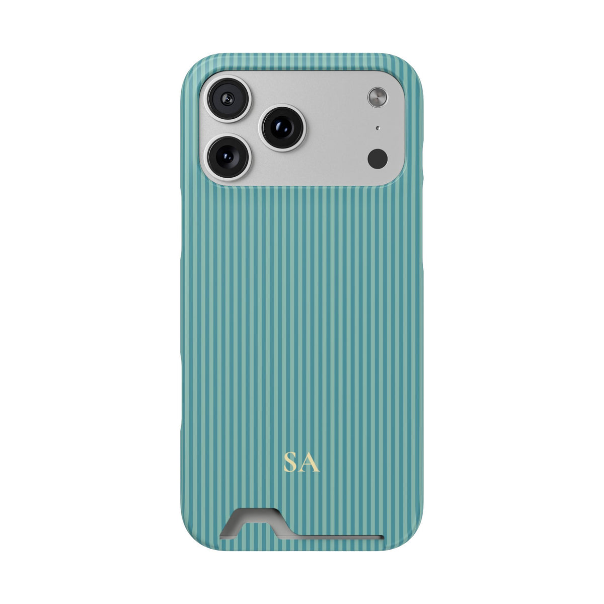 Personalized Ocean Teal Striped Phone Case