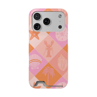 Pink Coastal Check Phone Case