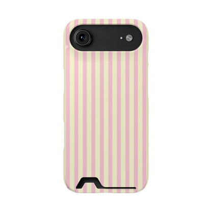 Pink Cream Striped Phone Case
