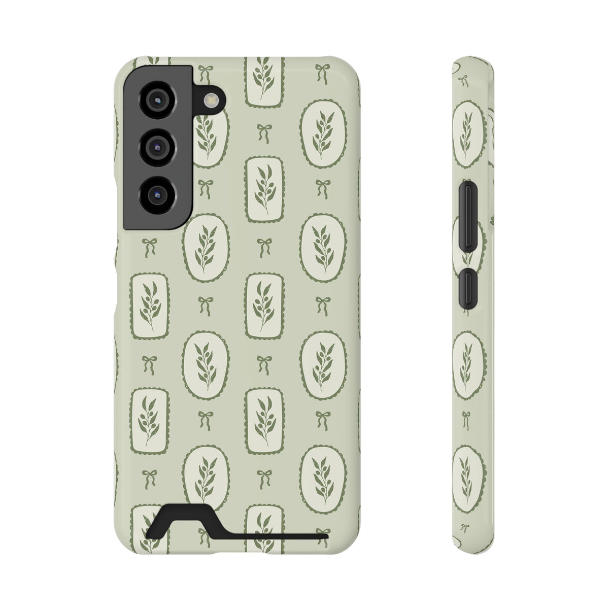 Sage Botanical Bow Phone Case