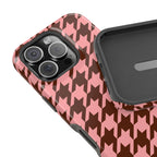 Pink Houndstooth MagSafe Phone Case