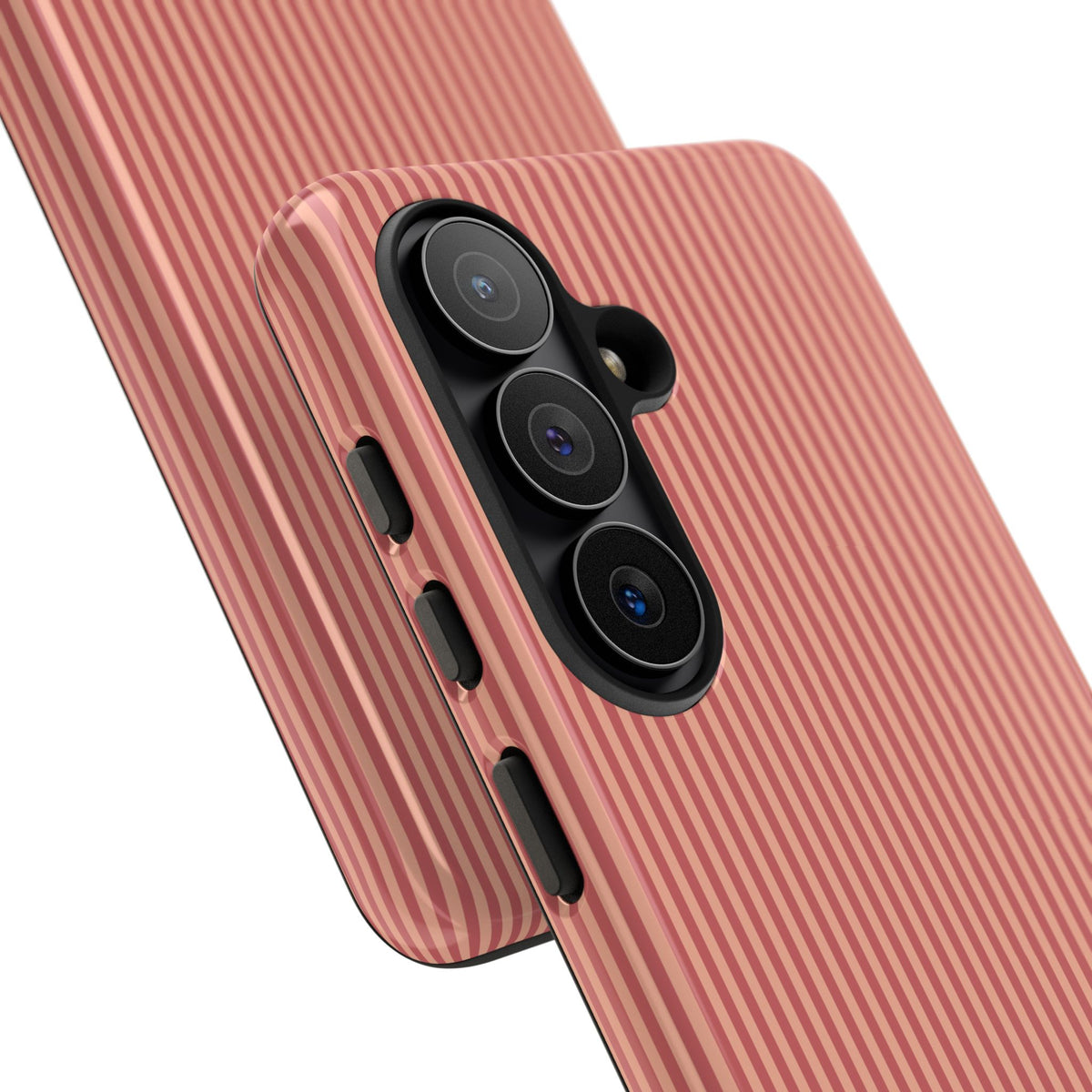 Personalized Coral Striped Tough Phone Case
