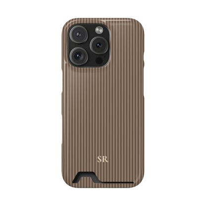 Personalized Hazelnut Striped Phone Case