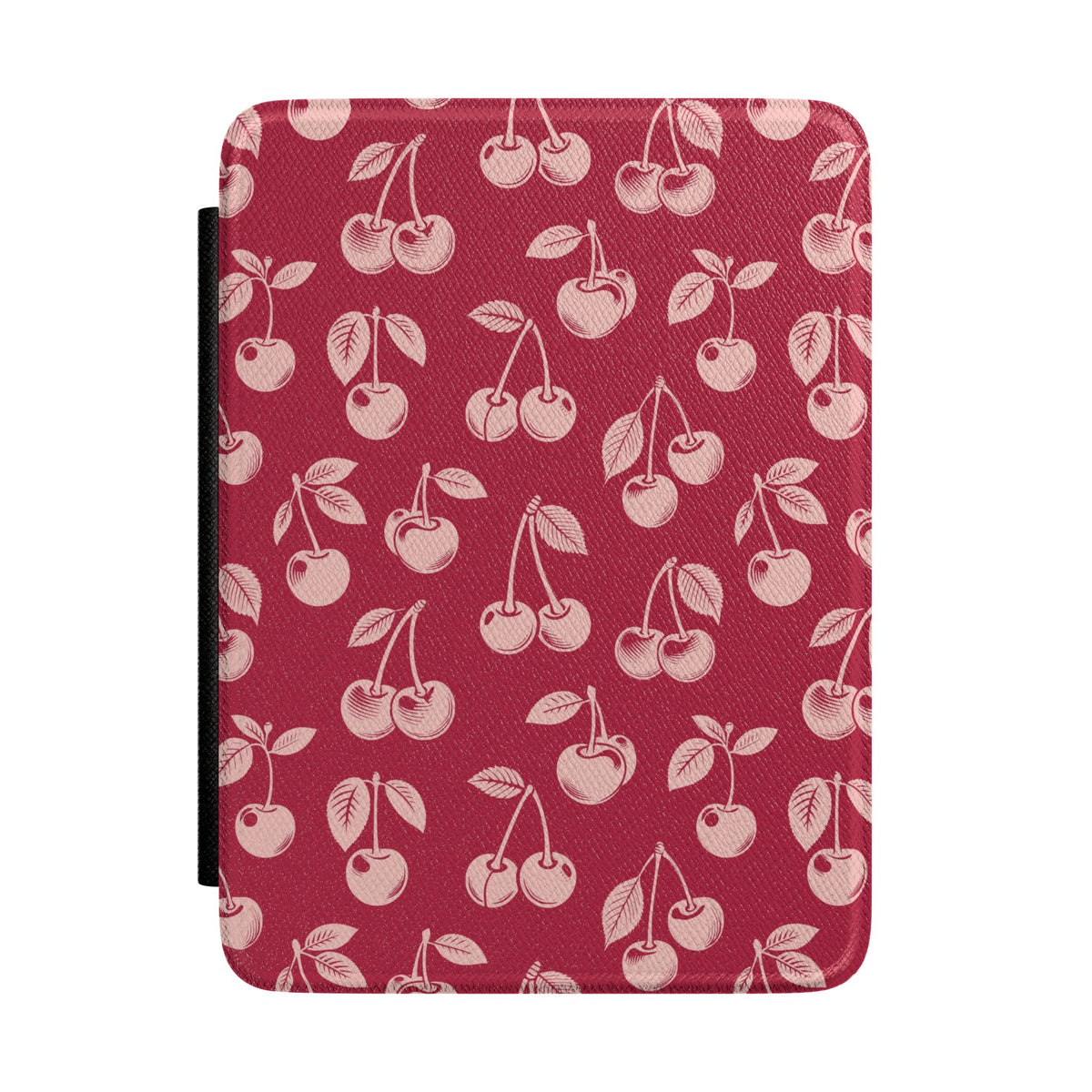 Red cherry Kindle case in deep red and pale pink