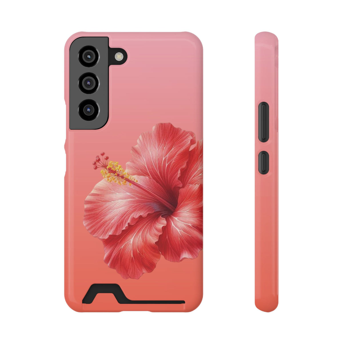 Coral Hibiscus Phone Case