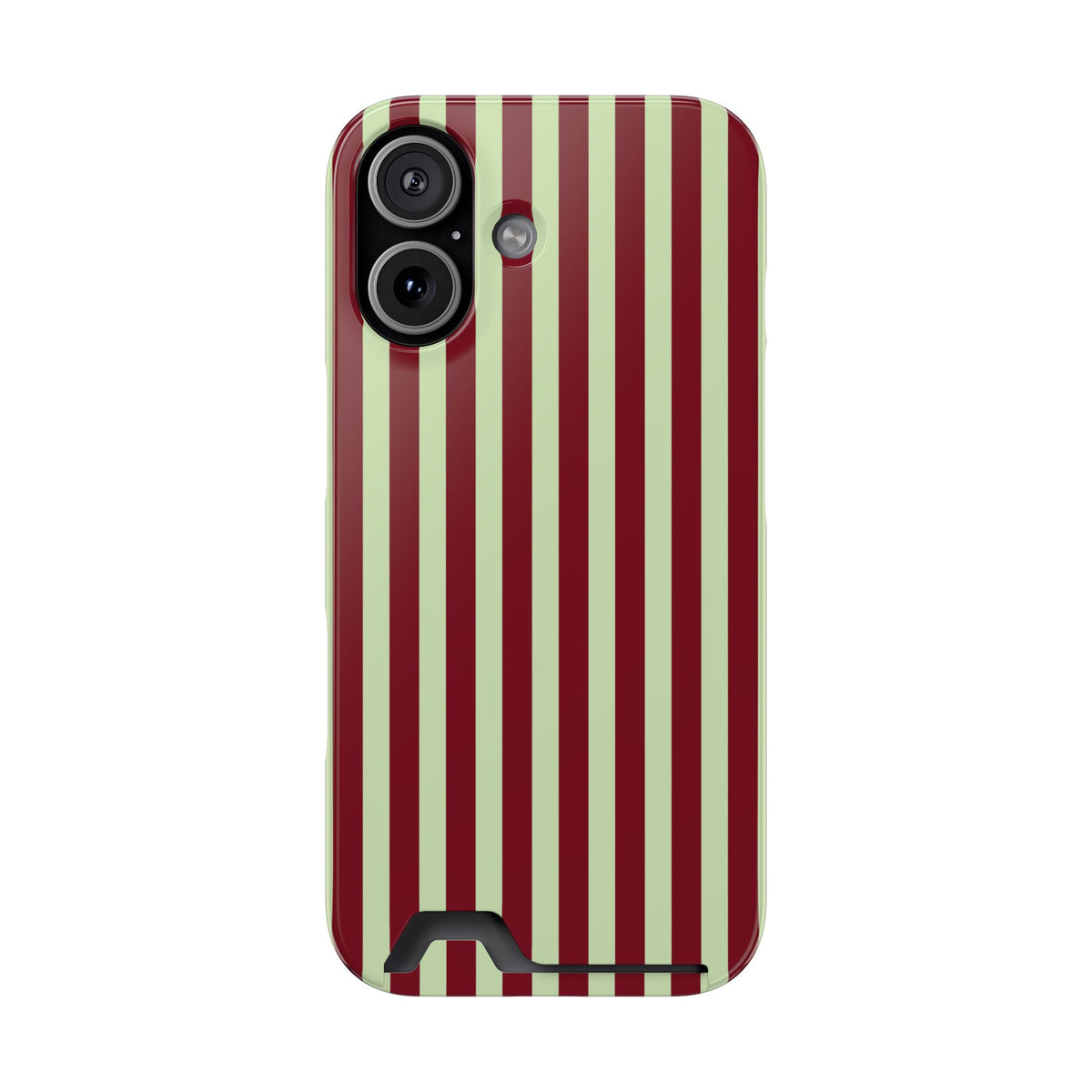 Burgundy Sage Striped Phone Case