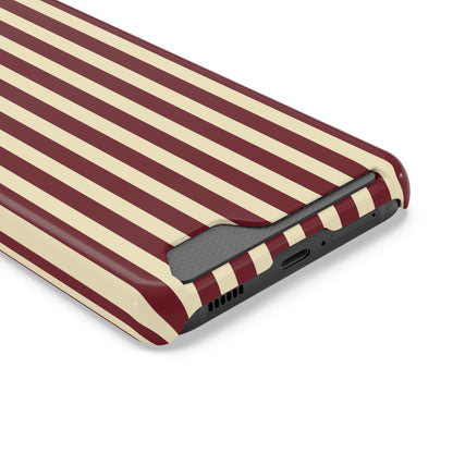 Burgundy Butter Yellow Striped Phone Case