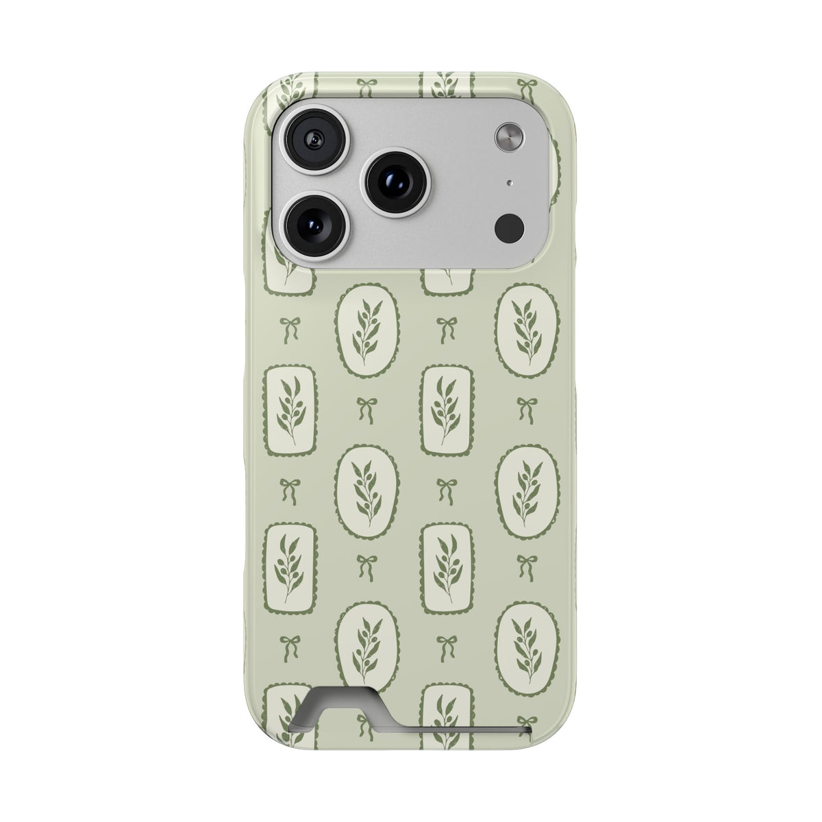 Sage Botanical Bow Phone Case