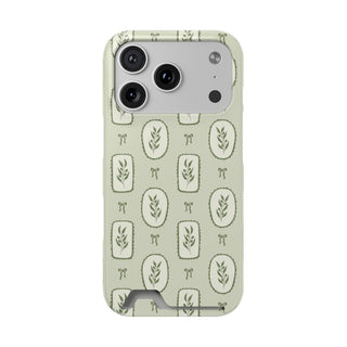 Sage Botanical Bow Phone Case