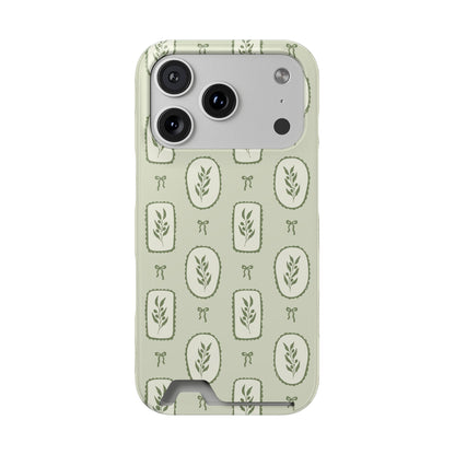 Sage Botanical Bow Phone Case