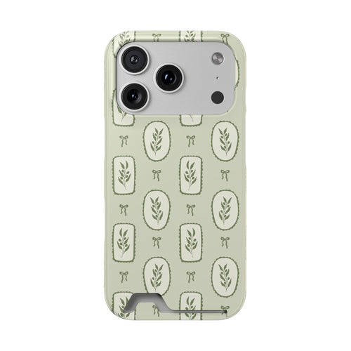 Sage Botanical Bow Phone Case