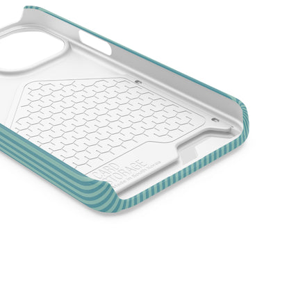 Personalized Ocean Teal Striped Phone Case