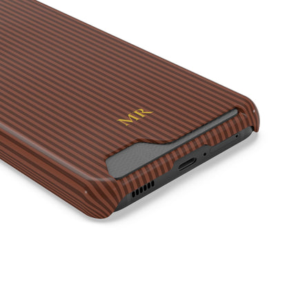 Personalized Walnut Brown Striped Phone Case