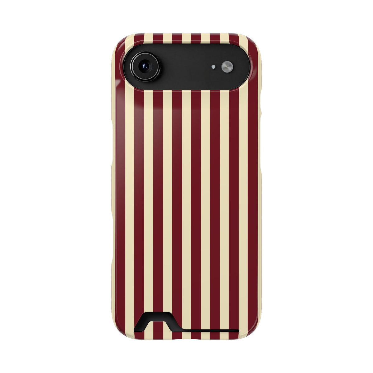 Burgundy Butter Yellow Striped Phone Case