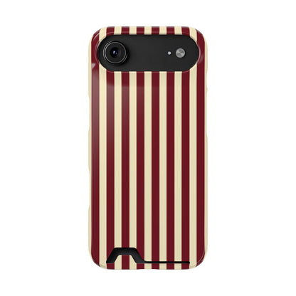 Burgundy Butter Yellow Striped Phone Case