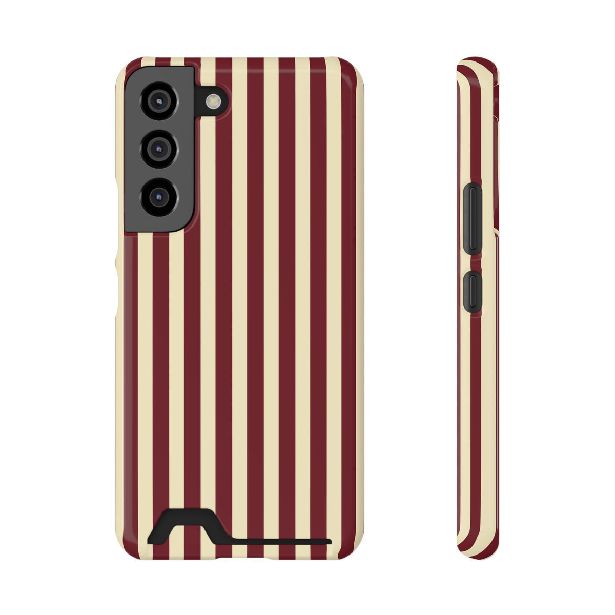 Burgundy Butter Yellow Striped Phone Case