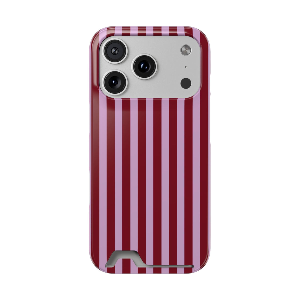 Burgundy Pink Striped Phone Case