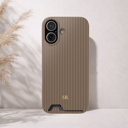 Personalized Hazelnut Striped Phone Case