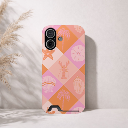 Pink Coastal Check Phone Case
